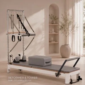 อุปกรณ์พิลาทิสรีฟอร์มเมอร์ Pilates Reformer & Tower อุปกรณ์พิลาทิส ฝึกความยืดหยุ่น (อะลูมิเนียม)