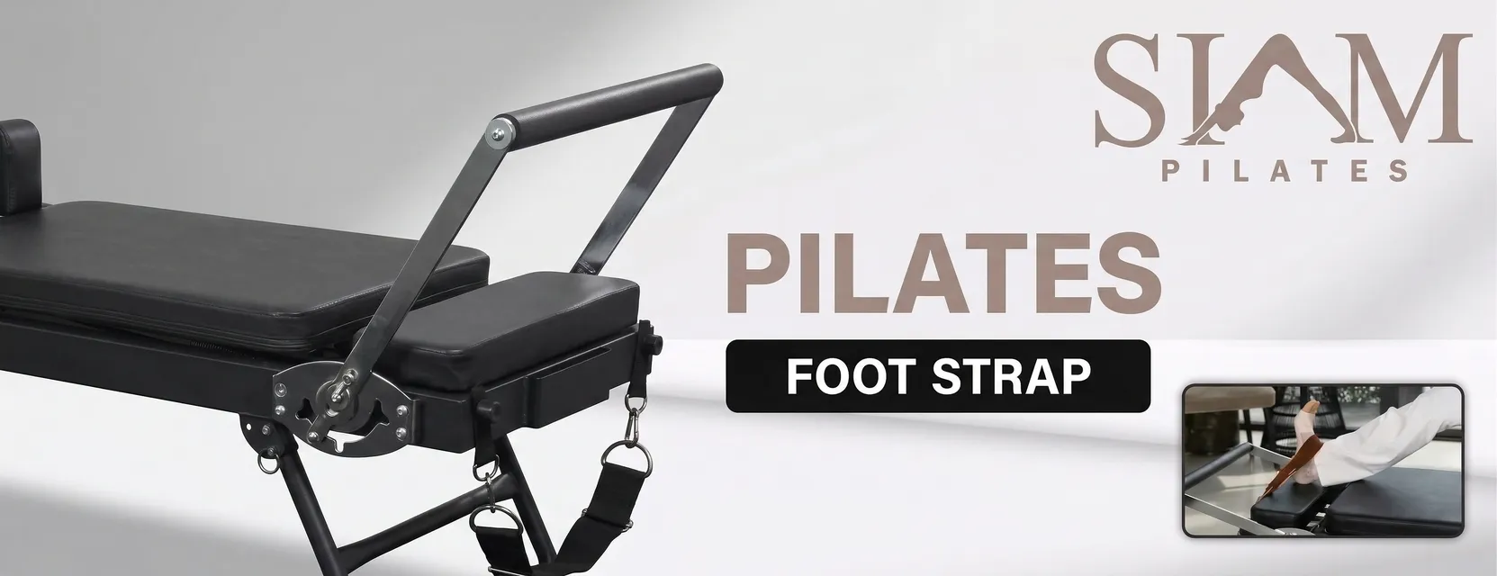 banner Foot Strap / Leg Hook Strap (สายรัดเท้า Pilates) อุปกรณ์เสริม Pilates Reformer ล็อกเท้ามั่นคง